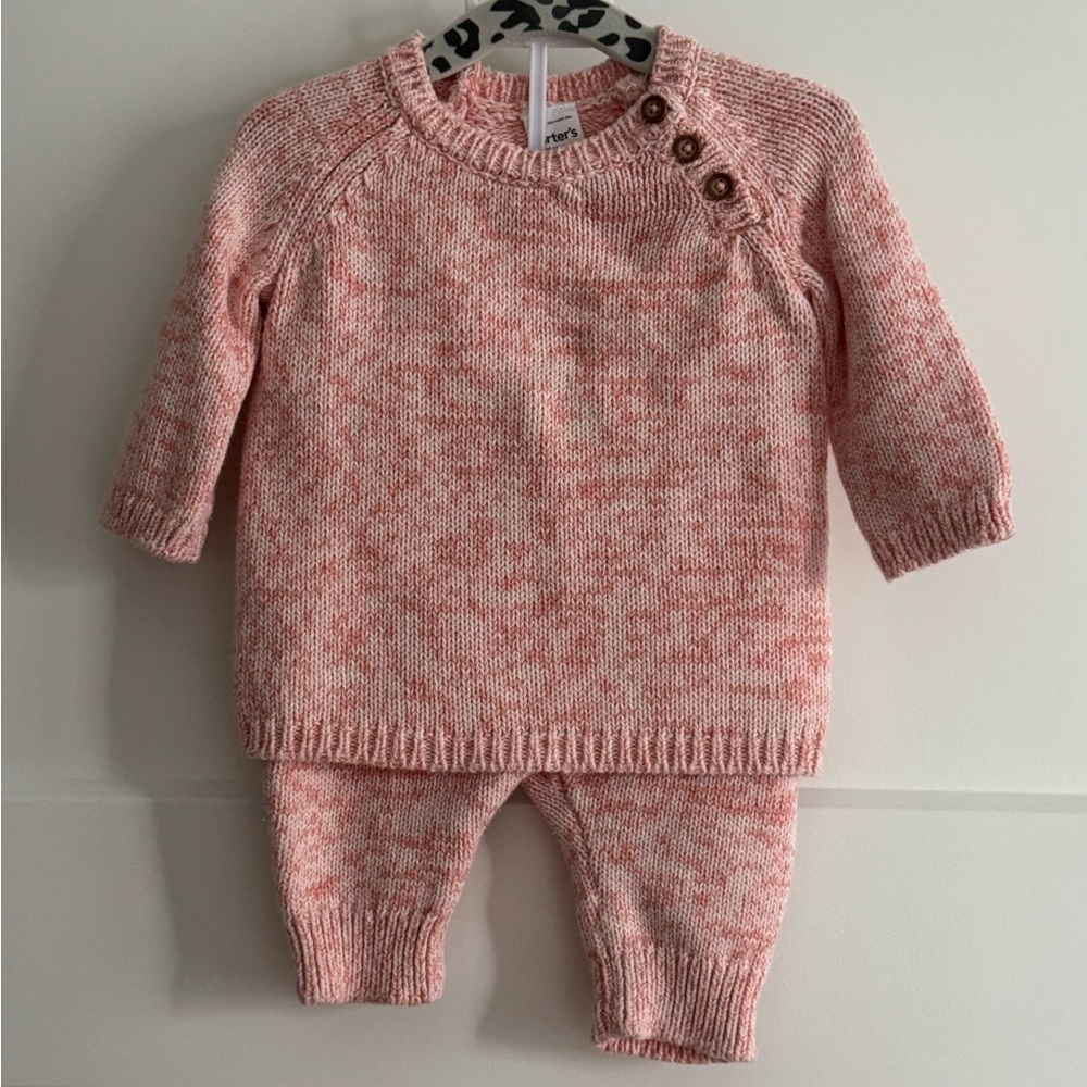 Cozy Knit Baby Sweater and Pants Set